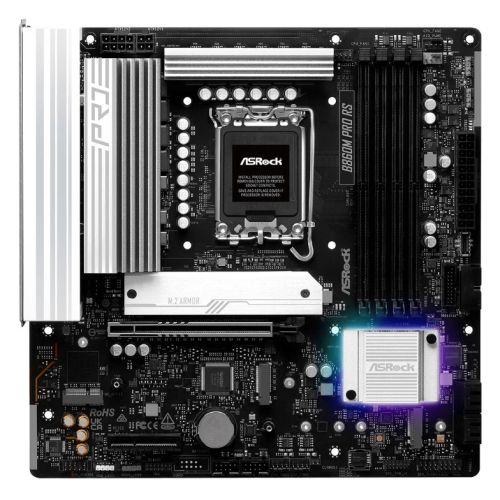 Asrock B860M PRO RS, Intel B860, 1851, Micro ATX, 4 DDR5, HDMI, DP, 2.5G LAN, RGB, 3x M.2 Asrock B860M PRO RS, Intel B860, 1851, Micro ATX, 4 DDR5, HDMI, DP, 2.5G LAN, RGB, 3x M.2